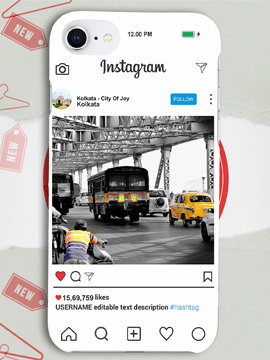 Instagram City Of Joy Kolkata - Howrah Bridge Apple 8 Mobile Back Cover
